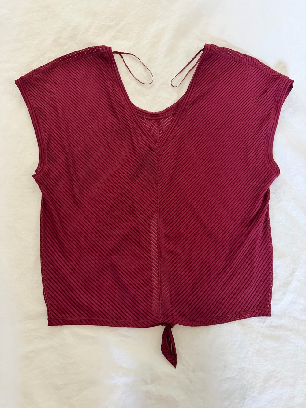 Lululemon Athletica Ahead by miles Burgundy Ribbed Tank